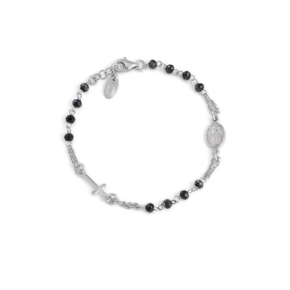925 SILVER BRACELET ROSARY WITH CRYSTALS (6143431180444)