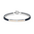 Bracciale in oro rosa, acciaio e PVD blu