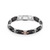 BARAKA' - BRACCIALE IN CERAMICA NERA, ACCIAIO, ORO ROSA CON DIAMANTE