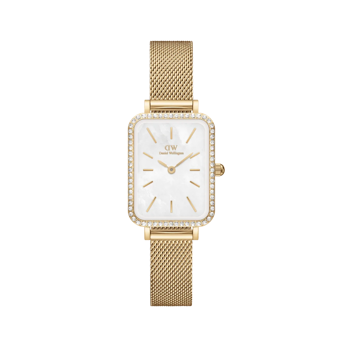 Daniel Wellington - Orologio solo tempo Quadro Lumine Bezel Evergold Mop