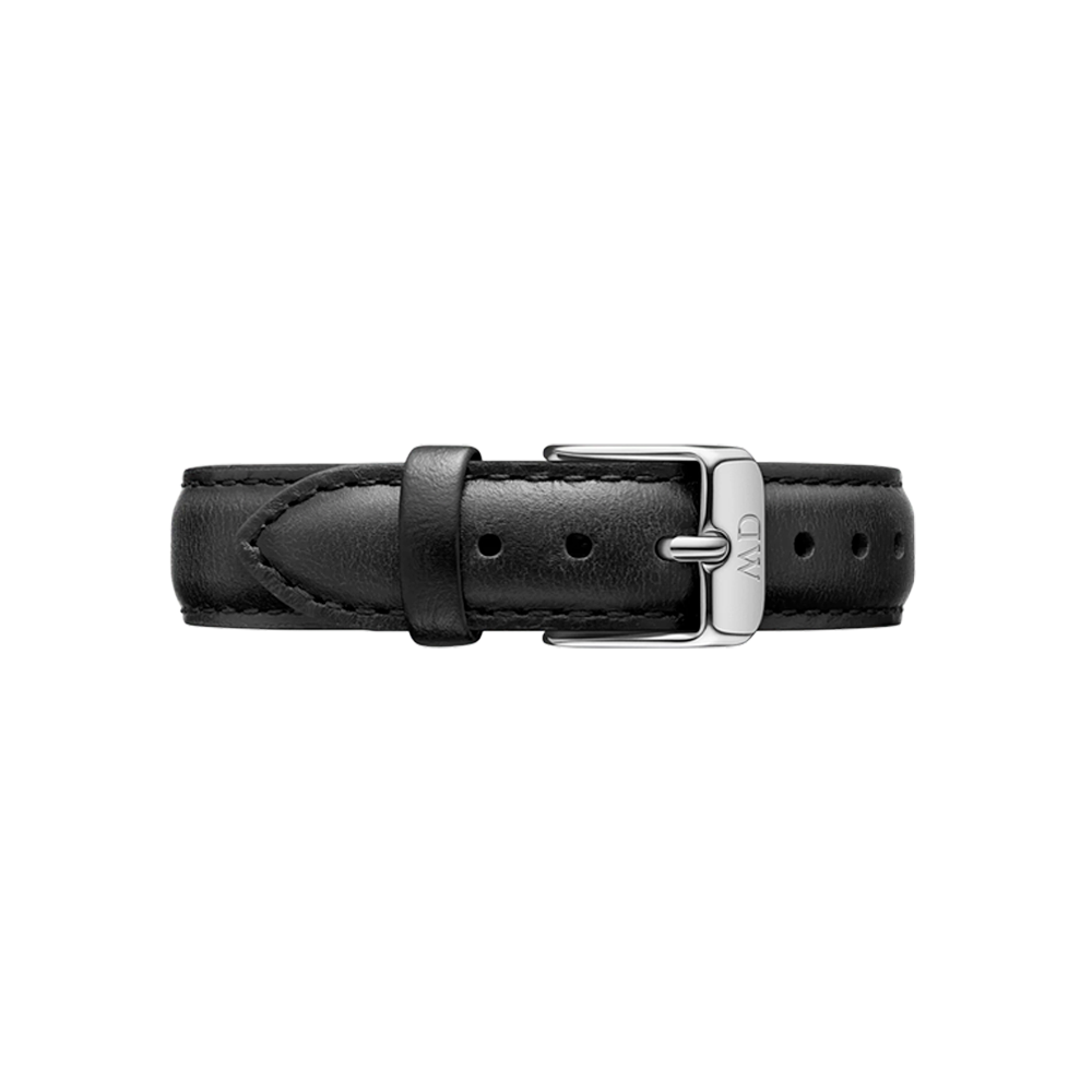 Daniel Wellington - Cinturino Sheffield in pelle nero con ardiglione argentato | 14/14