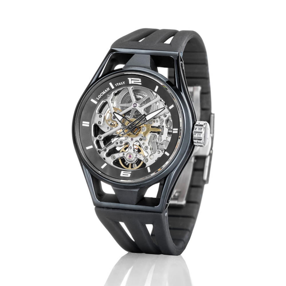 Locman - Orologio Montecristo Skeleton Auto Acc/Tit Pvd