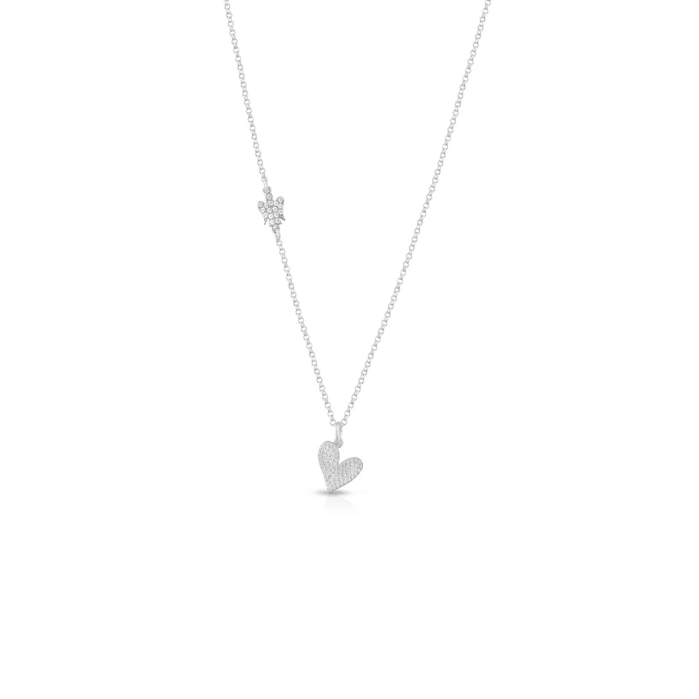 Roberto Giannotti - Collana In Argento Con Ciondolo Cuore E Angelo