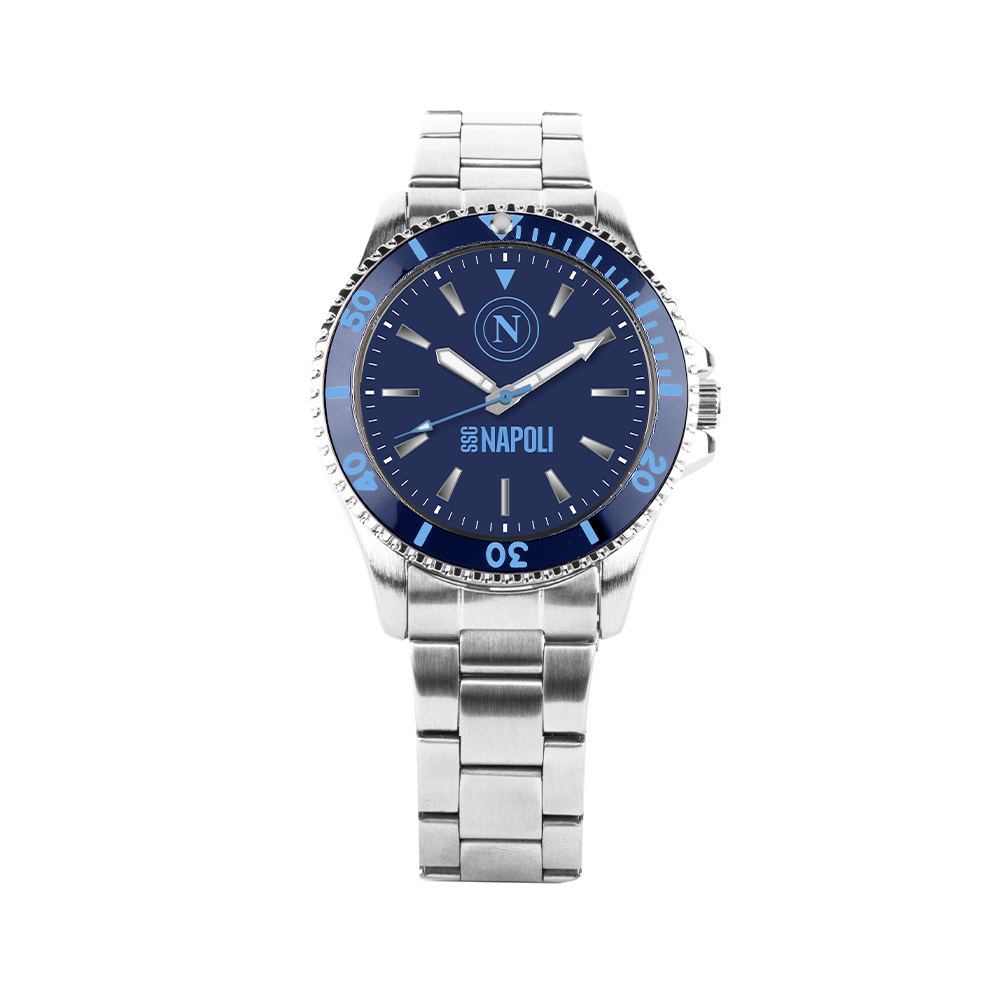 SSC Napoli - Orologio ufficiale Napoli Arrow solo tempo in acciaio 41mm