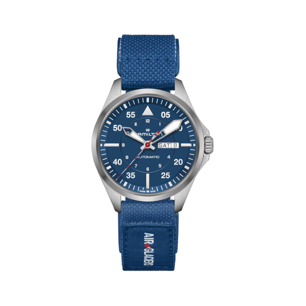 Hamilton - Orologio Khaki Pilot Day Date 42mm "Air Glacier Special Edition"