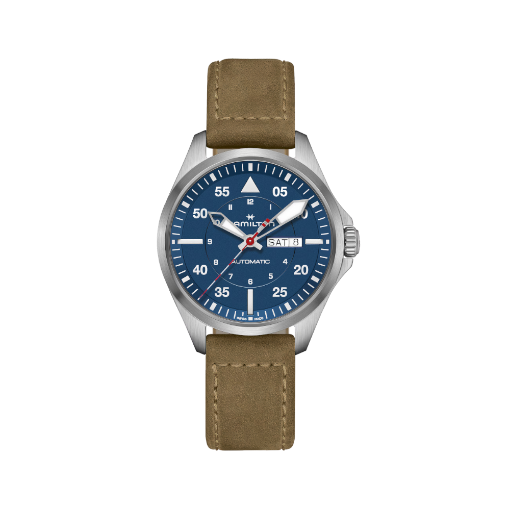 Hamilton - Orologio Khaki Pilot Day Date 42mm "Air Glacier Special Edition"