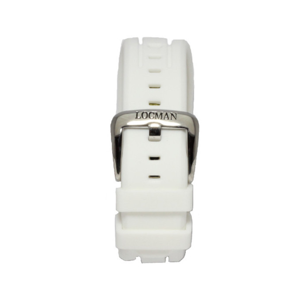 Locman - Cinturino in silicone bianco per orologi Change 26 mm