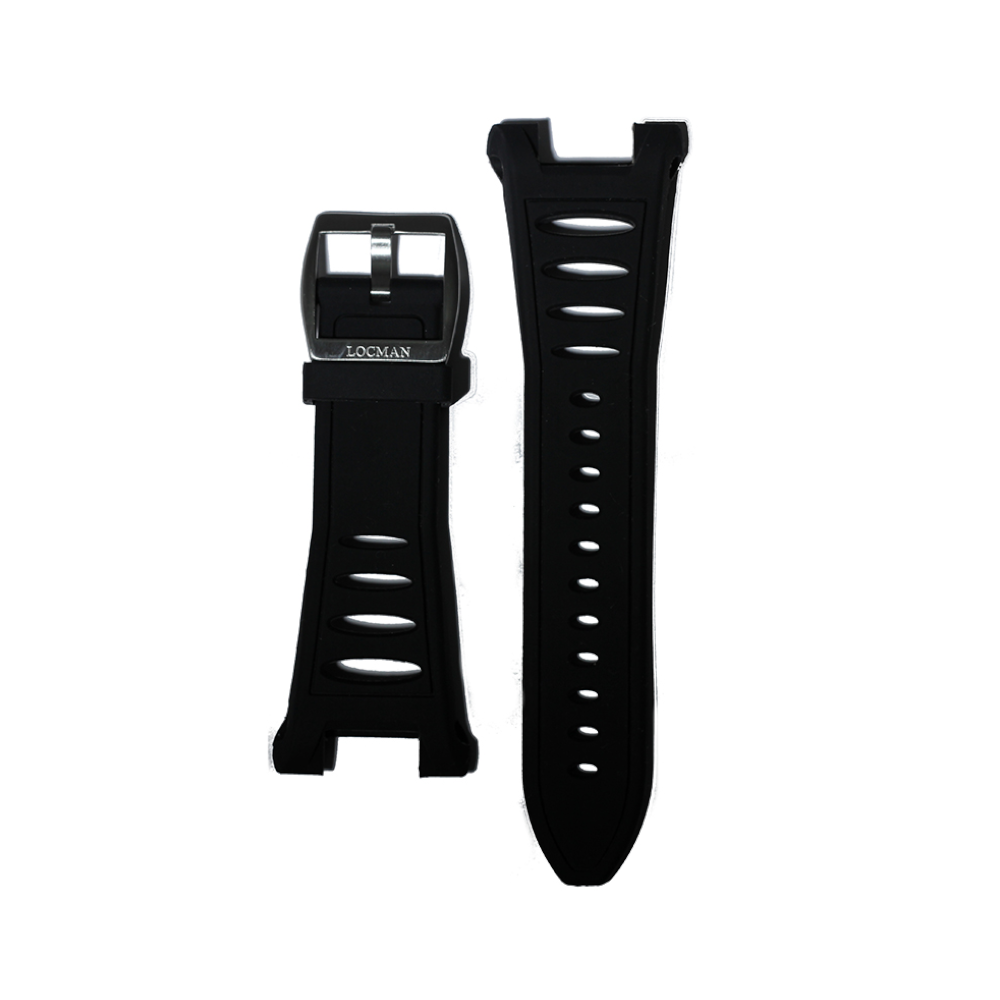 Locman - Cinturino in silicone nero-nero per orologi New Tremila e Mare