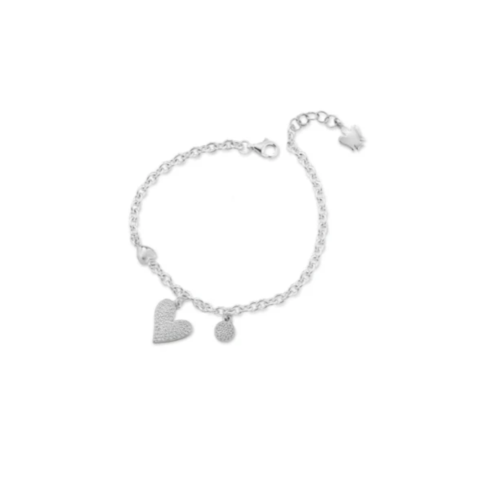 Roberto Giannotti - Bracciale In Argento Con Ciondolo Cuore E Paillettes