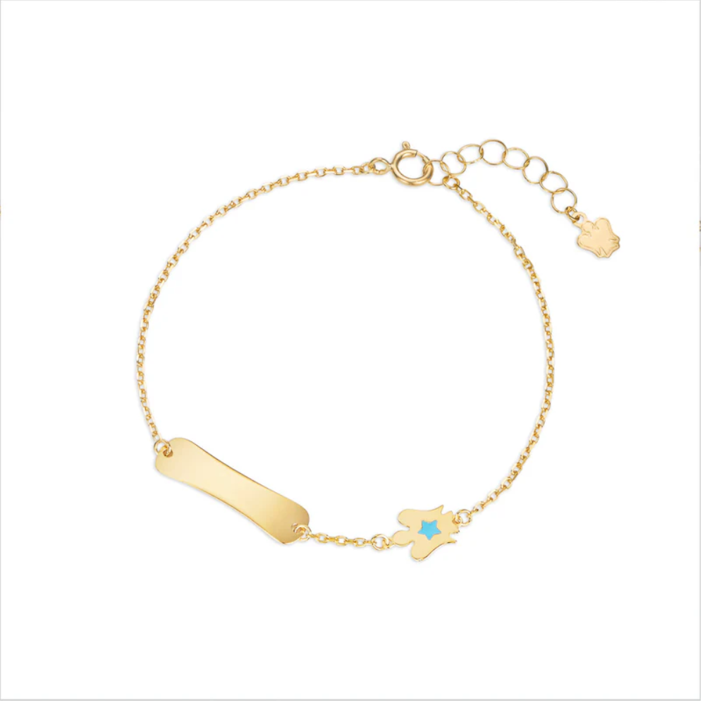 Roberto Giannotti - Bracciale In Oro Giallo Bambino Con Targhetta E Angelo