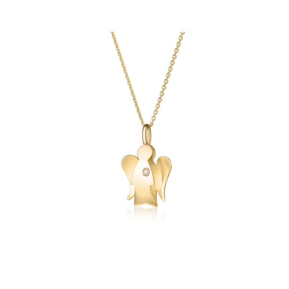 Roberto Giannotti - Collana Con Pendente Angelo Charm In Oro E Diamante