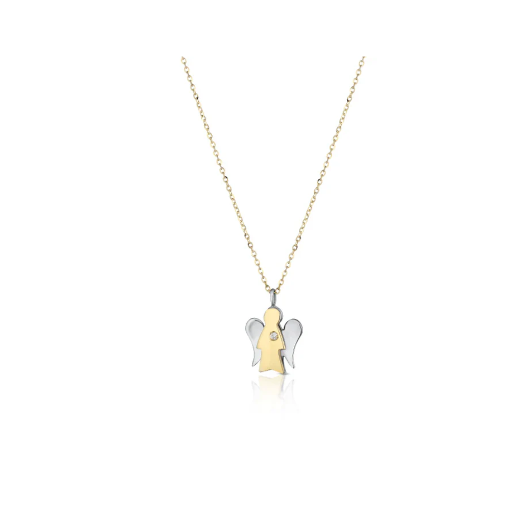 Roberto Giannotti - Collana con pendente angelo charm in oro e diamante