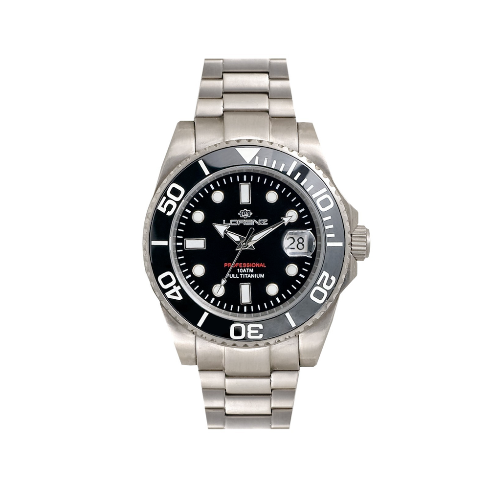 Lorenz - orologio solo tempo 100 Metri Full Titanium al quarzo | 40mm