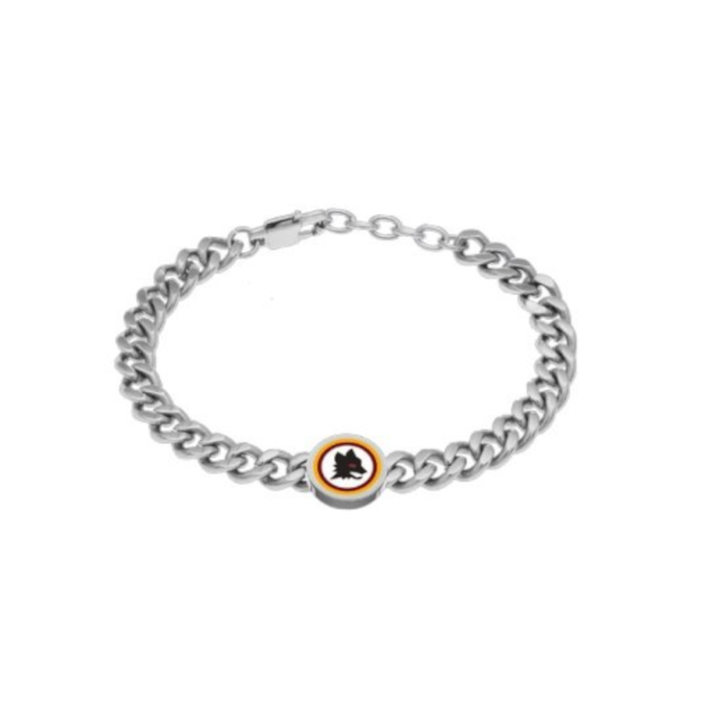 As Roma - Bracciale Ufficiale in acciaio 316L con smalto