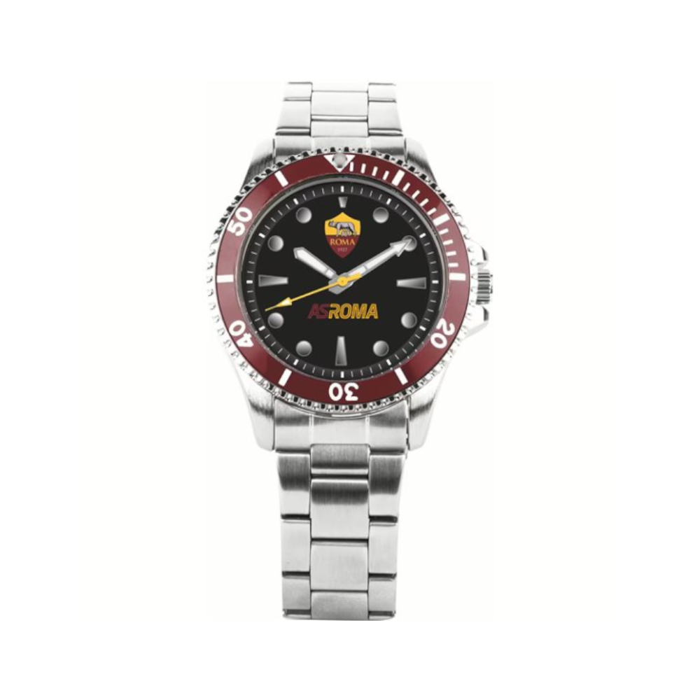 As Roma - Orologio Ufficiale Arrow solo tempo al quarzo con bracciale in acciaio 41mm