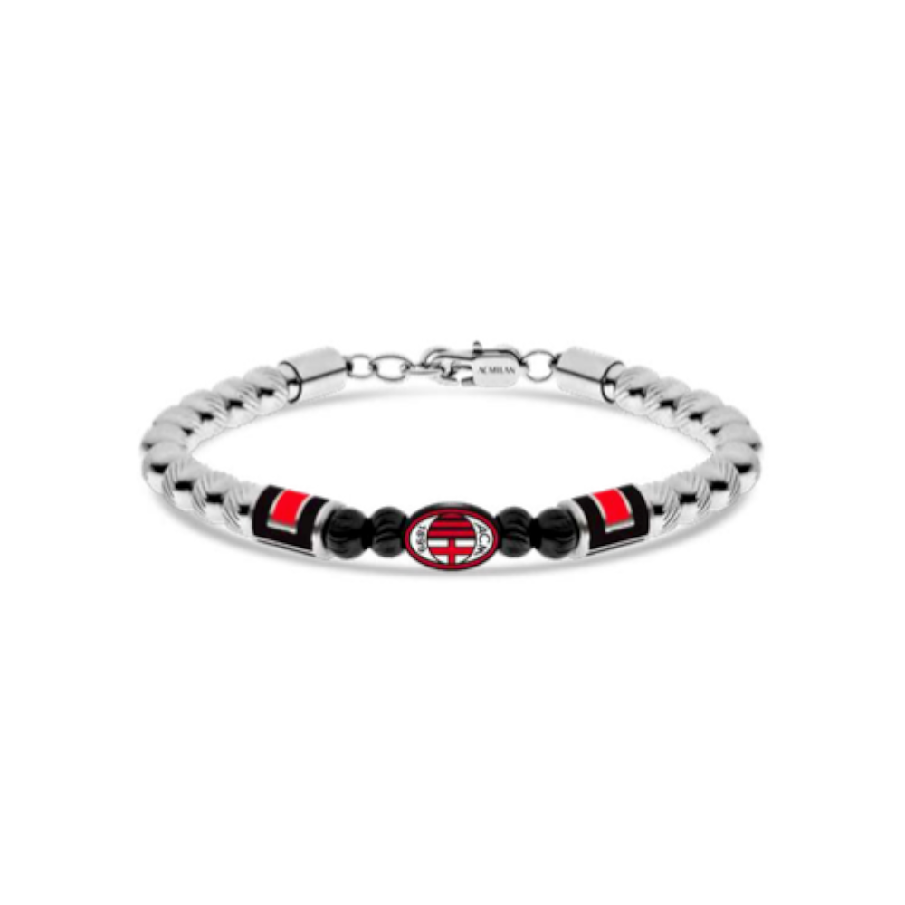Ac Milan - Bracciale Ufficiale Milan in acciaio e smalto