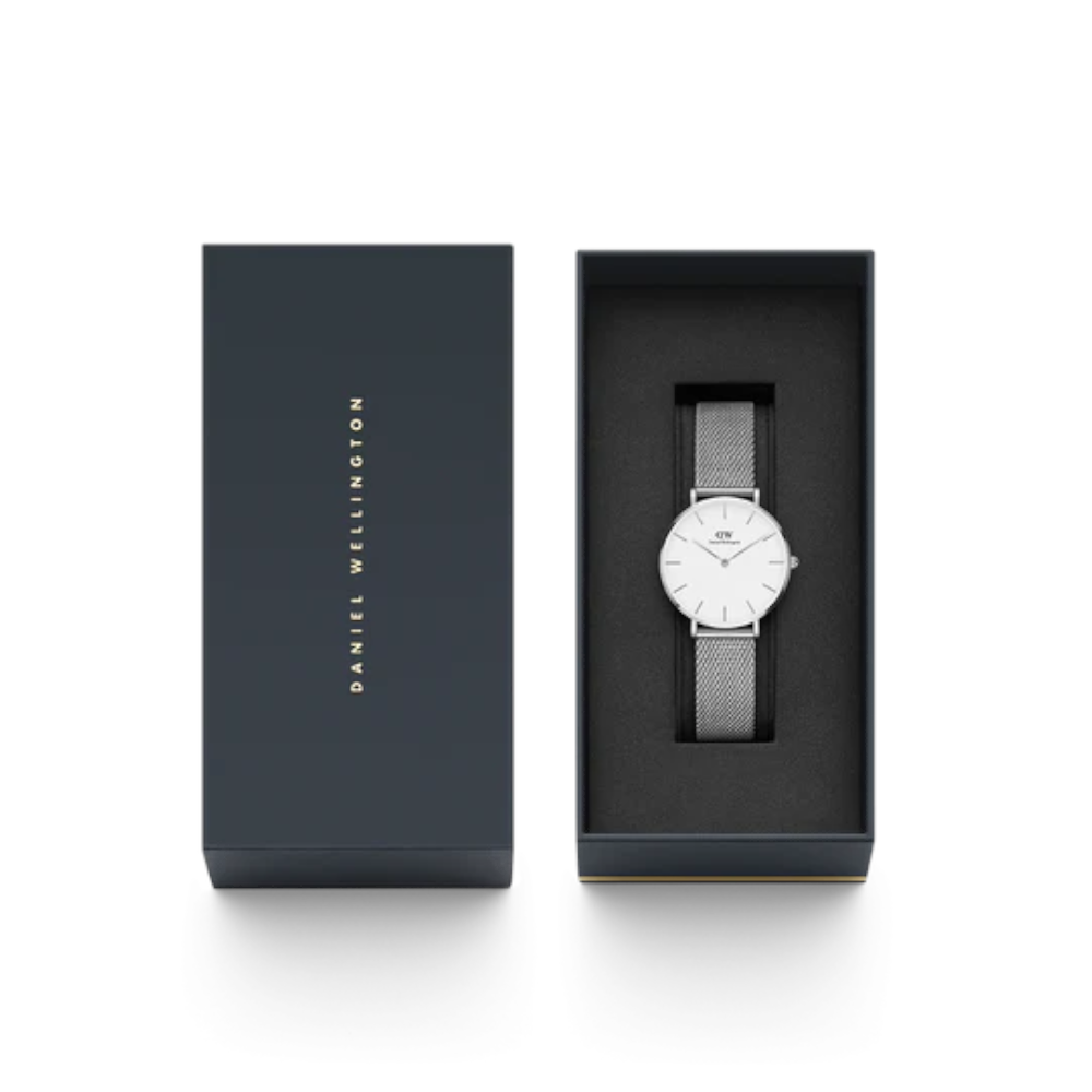 Daniel Wellington - Orologio solo tempo al quarzo Petite Sterling bianco 32 mm
