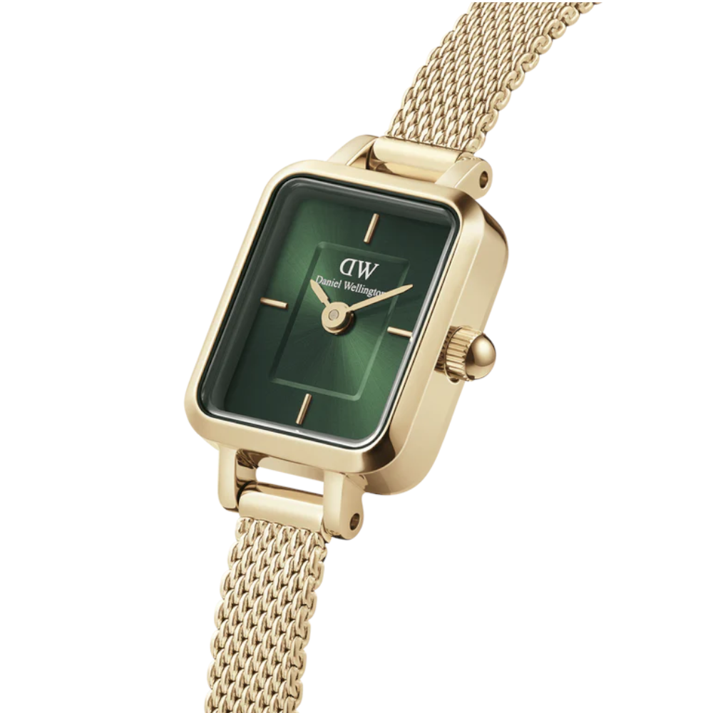 Daniel Wellington - Orologio solo tempo al quarzo Quadro Mini Evergold Emerald