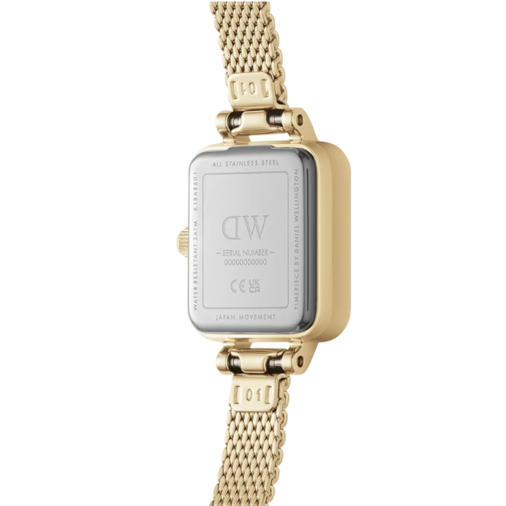 Daniel Wellington - Orologio solo tempo al quarzo Quadro Mini Evergold Emerald