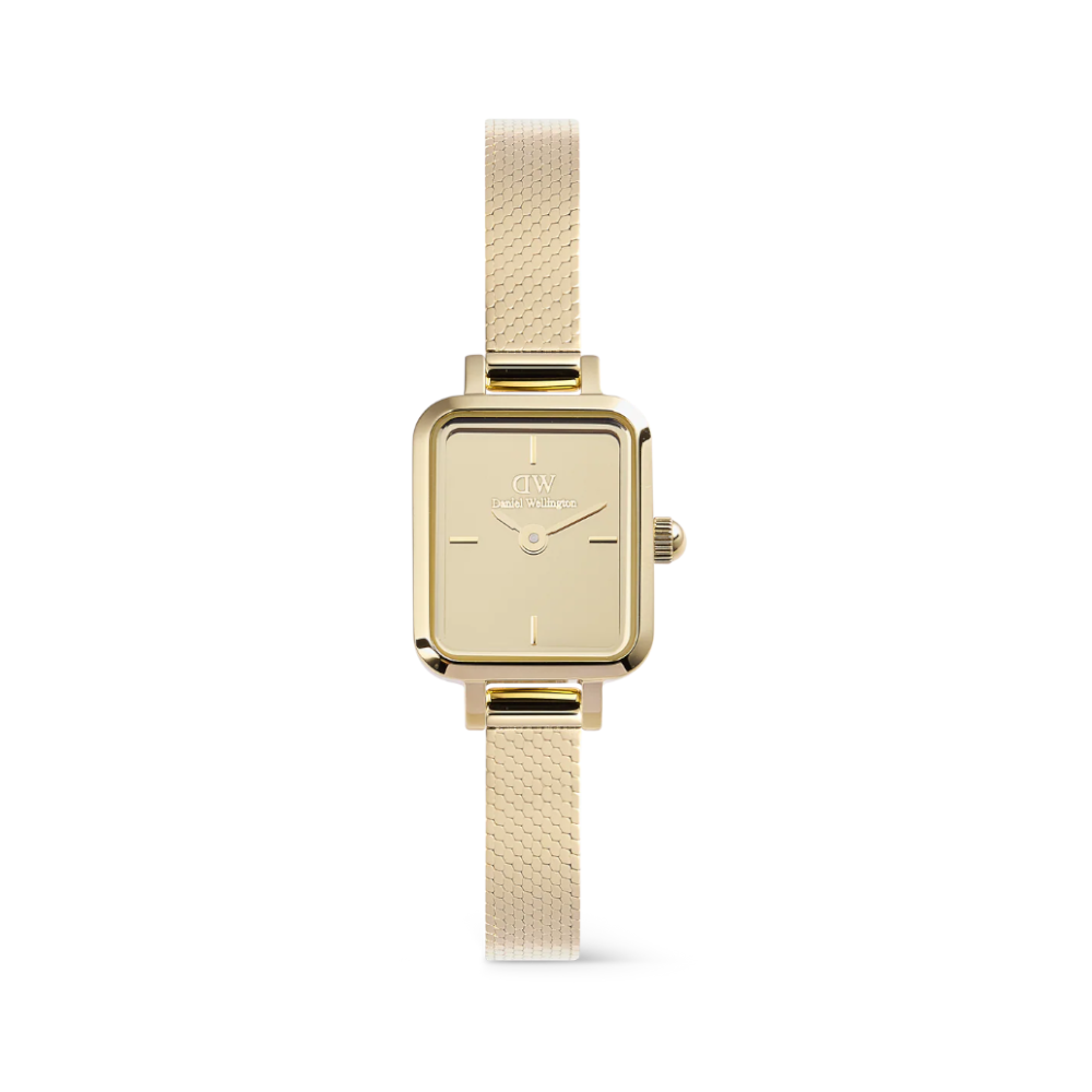 Daniel Wellington - Orologio solo tempo al quarzo Quadro Mini Reflection Gold | 15,4x18,2 mm