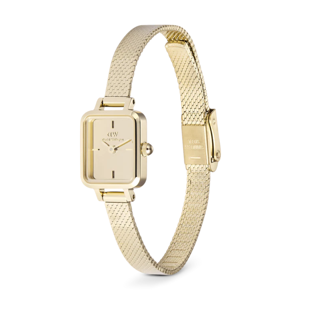 Daniel Wellington - Orologio solo tempo al quarzo Quadro Mini Reflection Gold | 15,4x18,2 mm