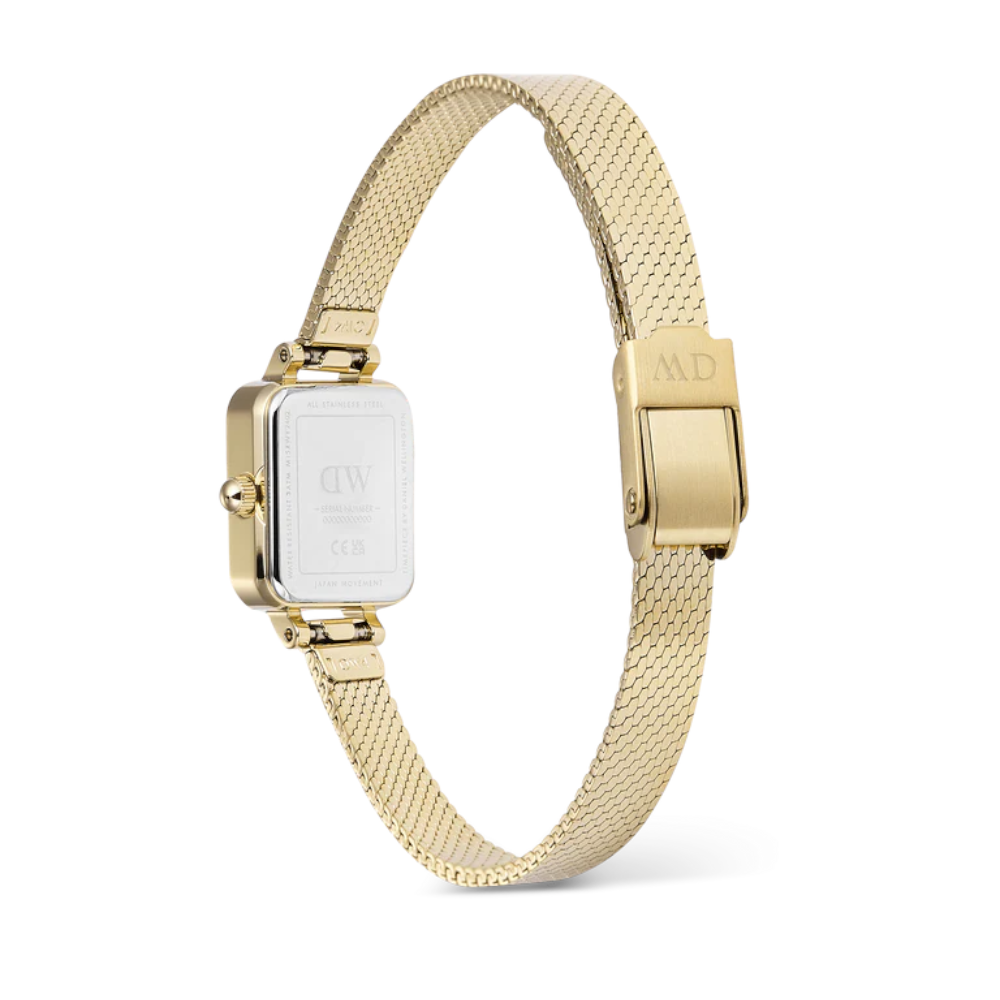 Daniel Wellington - Orologio solo tempo al quarzo Quadro Mini Reflection Gold | 15,4x18,2 mm