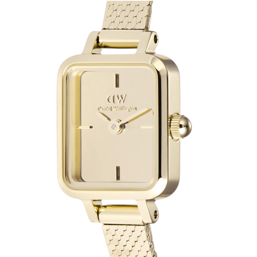 Daniel Wellington - Orologio solo tempo al quarzo Quadro Mini Reflection Gold | 15,4x18,2 mm