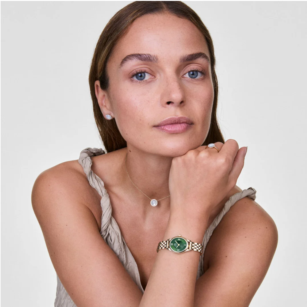 Daniel Wellington - Orologio solo tempo al quarzo Ophelia Mini Emerald Gold | 22x25,5 mm