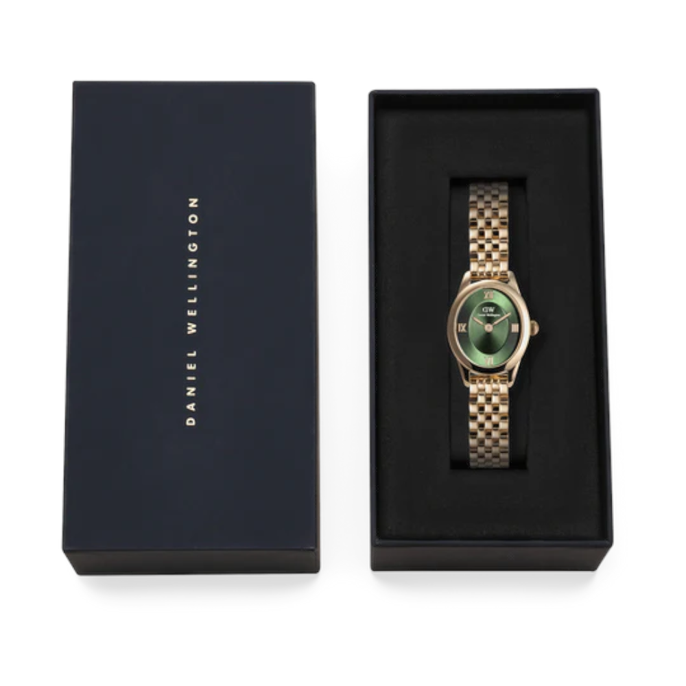 Daniel Wellington - Orologio solo tempo al quarzo Ophelia Mini Emerald Gold | 22x25,5 mm