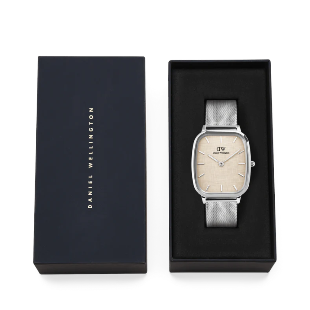 Daniel Wellington - Orologio solo tempo al quarzo Marlon Sterling Linen | 32x36,3mm