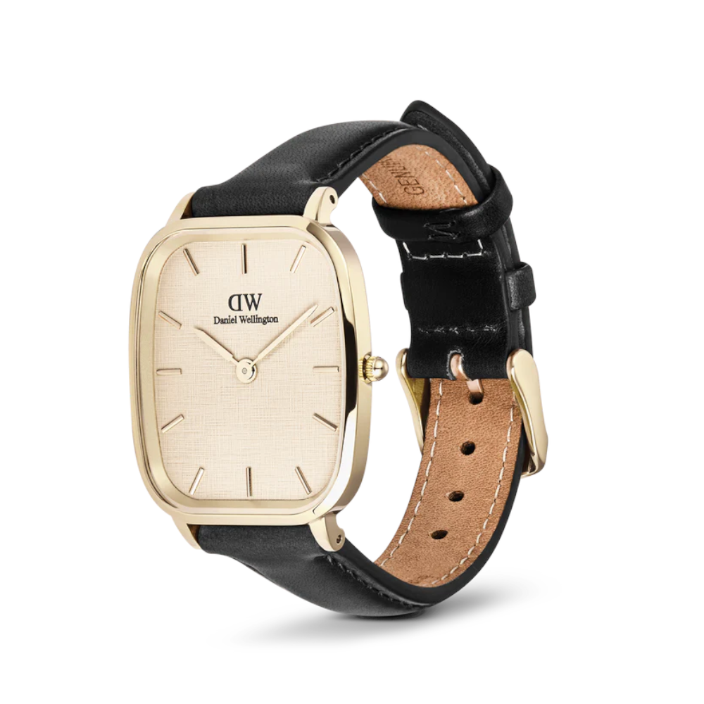 Daniel Wellington - Orologio solo tempo al quarzo Marlon Sterling Linen Gold | 32x36,3mm