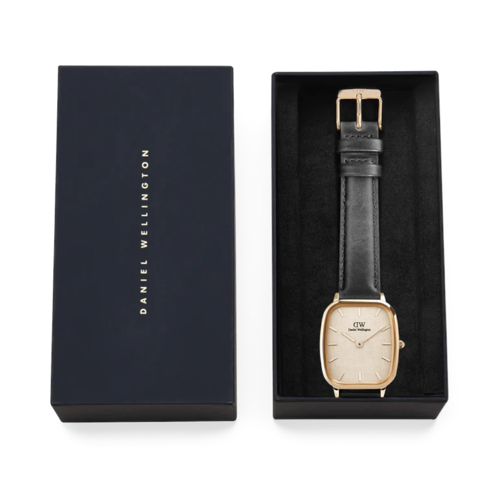 Daniel Wellington - Orologio solo tempo al quarzo Marlon Sterling Linen Gold | 32x36,3mm