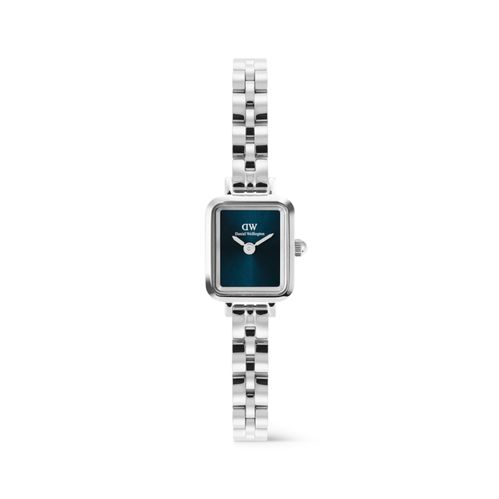 Daniel Wellington - Orologio solo tempo al quarzo Quadro Mini Arch 3-link Arctic Sunray Silver | 15,4x18,2mm