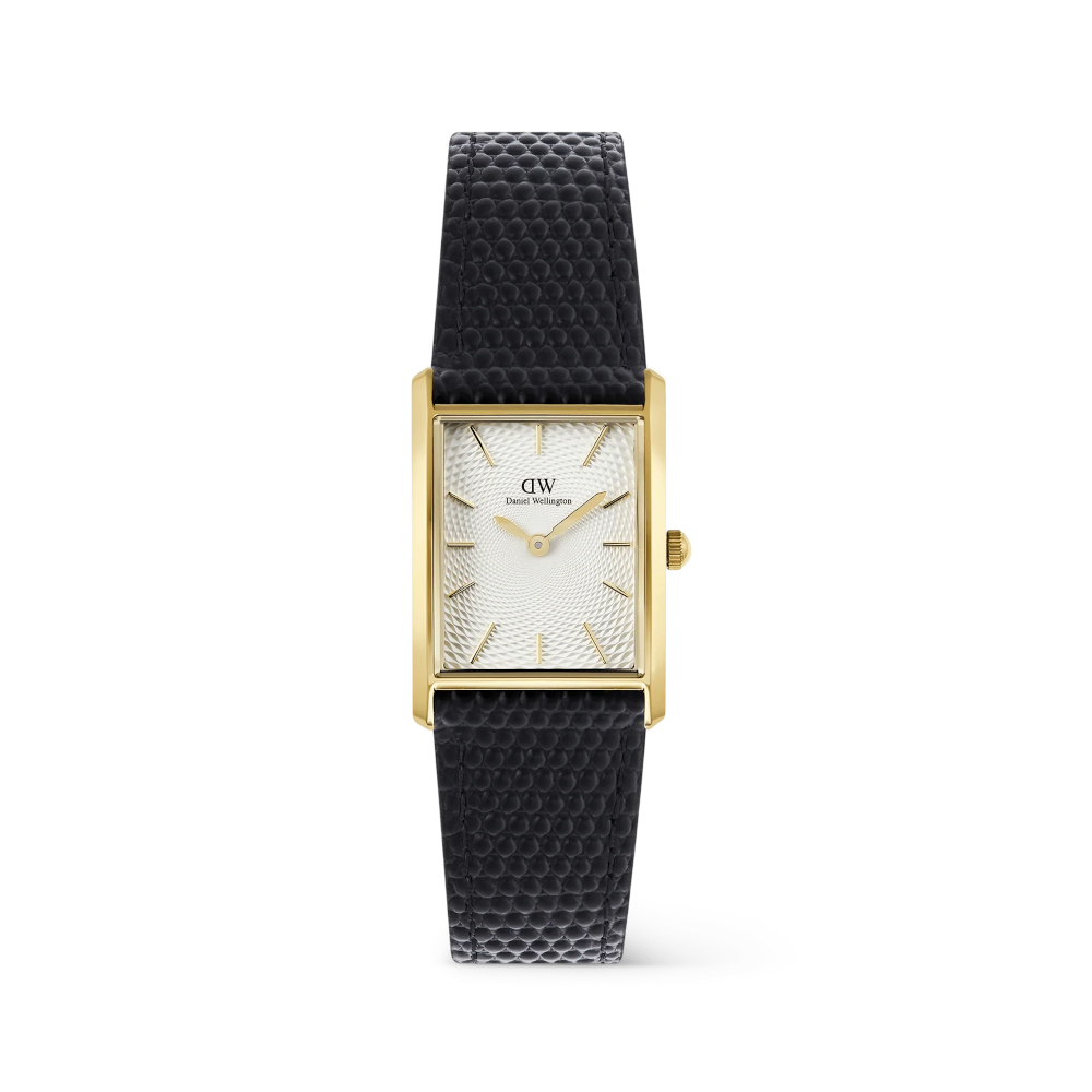 Daniel Wellington - Orologio solo tempo al quarzo Bound Black Lizard Guilloché Gold | 24x35 mm