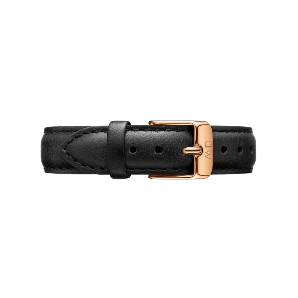 Daniel Wellington - Cinturino Sheffield in vera pelle nera con fibbia rosa | 14/14