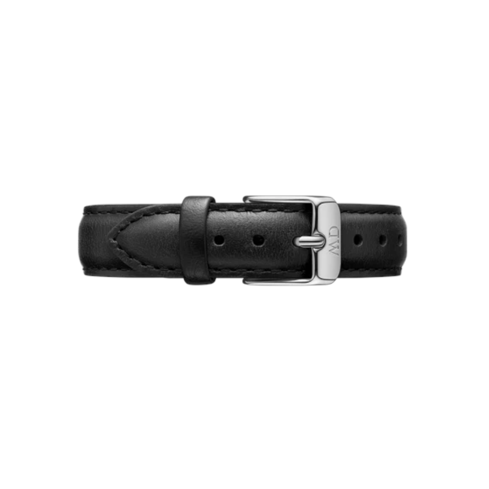 Daniel Wellington - Cinturino Sheffield in vera pelle nero con fibbia in acciaio | 12/12