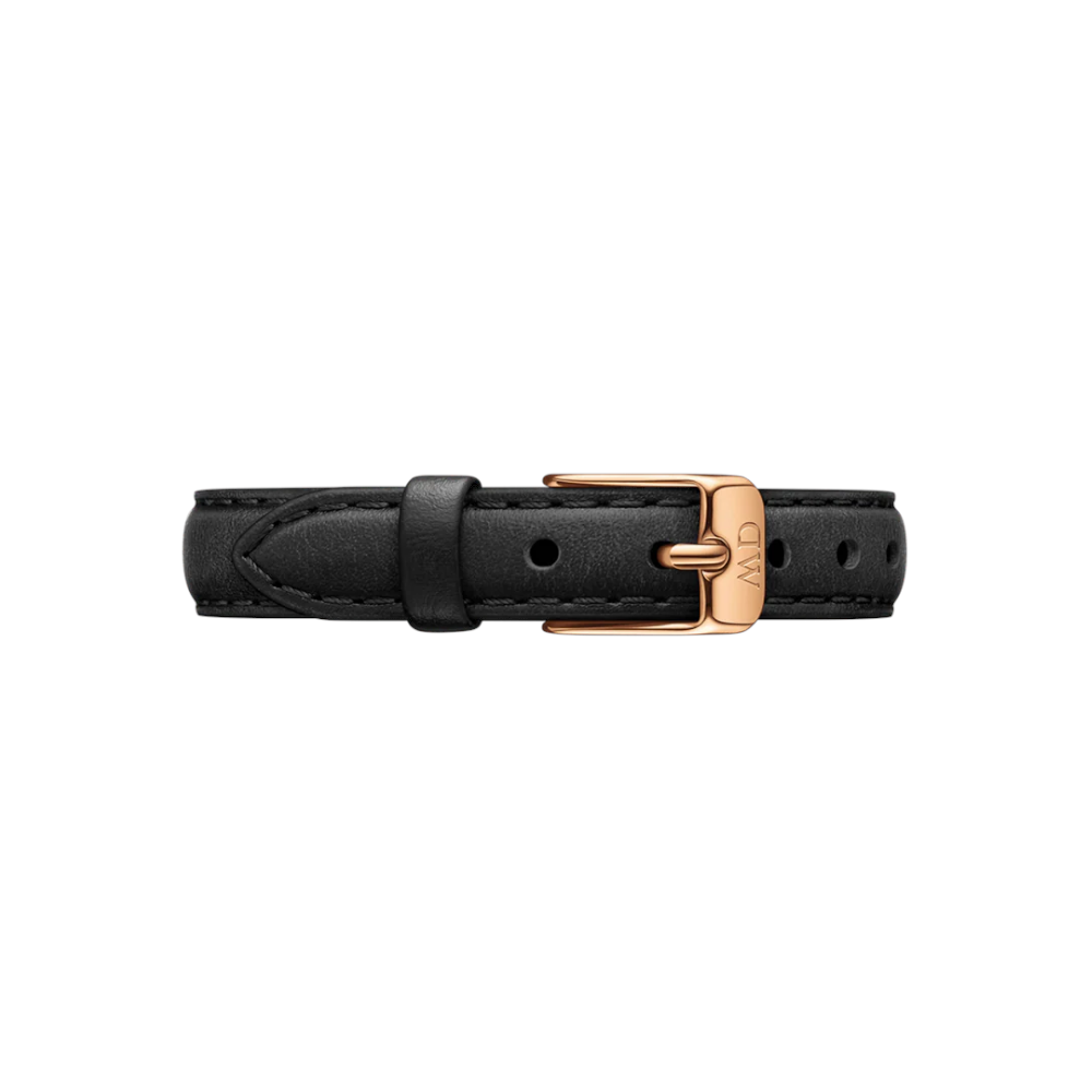 Daniel Wellington - Cinturino Petite Sheffield in pelle nera con fibbia rosè | 10/10