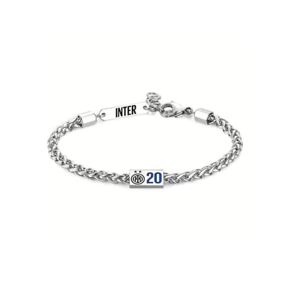 F.c. Internazionale - Bracciale commemorativo 20 scudetti in acciaio con smalto