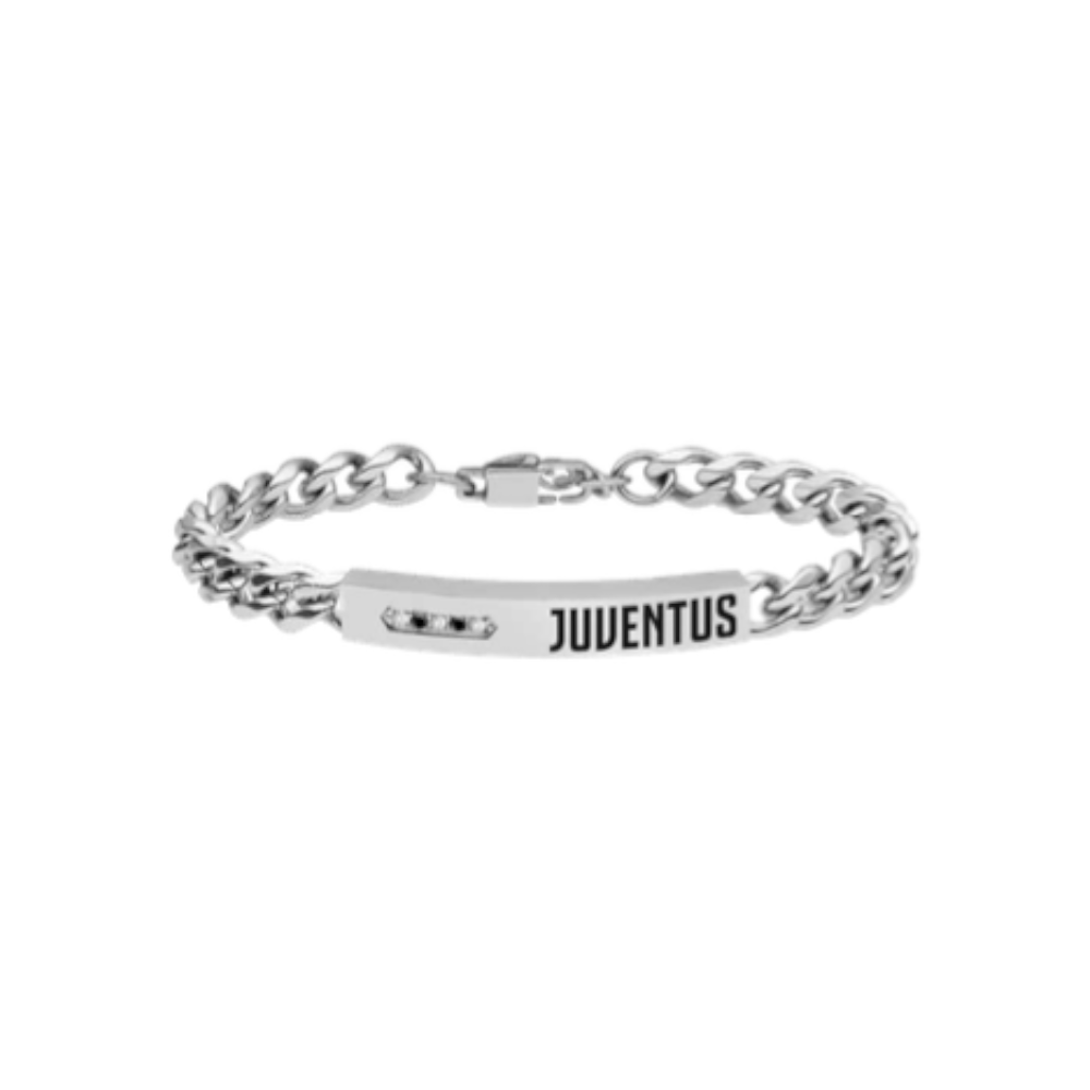 Juventus FC - Bracciale ufficiale in acciaio 316L con piastra