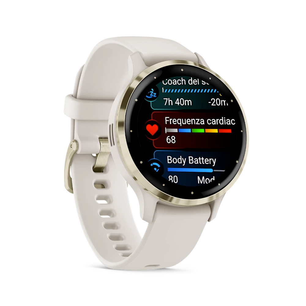 Garmin - Venu® 3S Ivory &amp; Soft Gold con cinturino in silicone 41mm