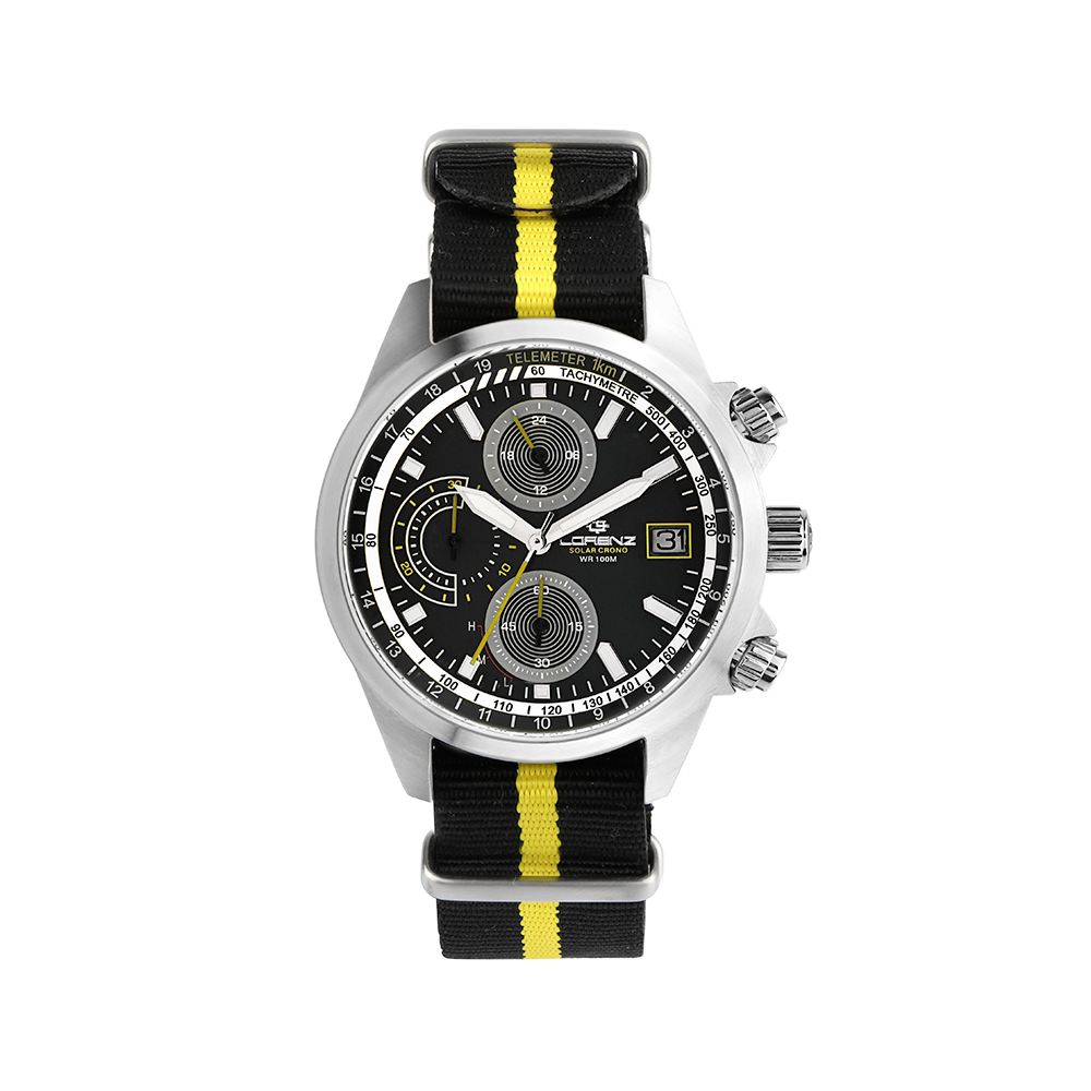 Lorenz - Orologio cronografo Solar Crono al quarzo con carica solare | 42mm