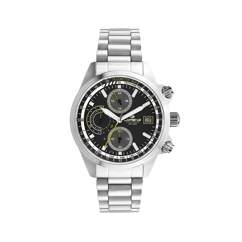 Lorenz - Orologio cronografo Solar Crono al quarzo con carica solare | 42mm