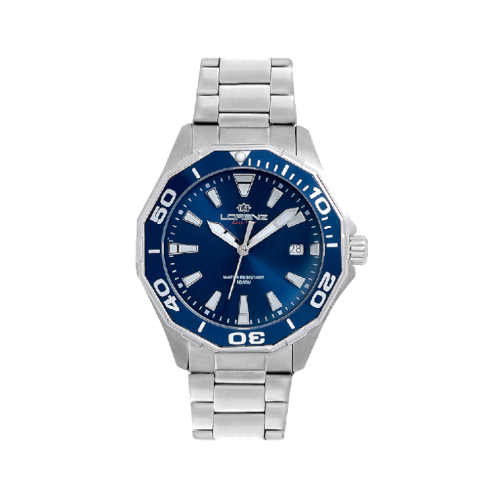 Lorenz - Orologio solo tempo Easy Time Sport blu al quarzo | 36mm