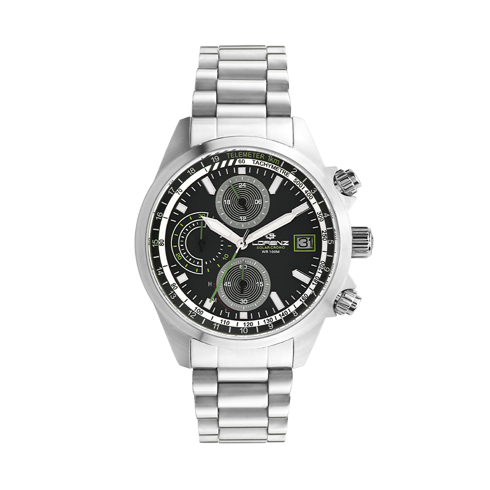 Lorenz Orologio cronografo Solar Crono al quarzo con carica