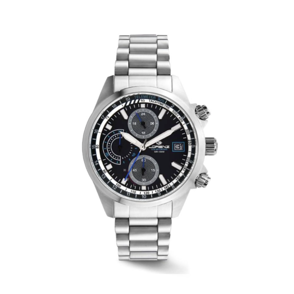 Lorenz - Orologio cronografo Solar Crono al quarzo con carica solare | 42mm