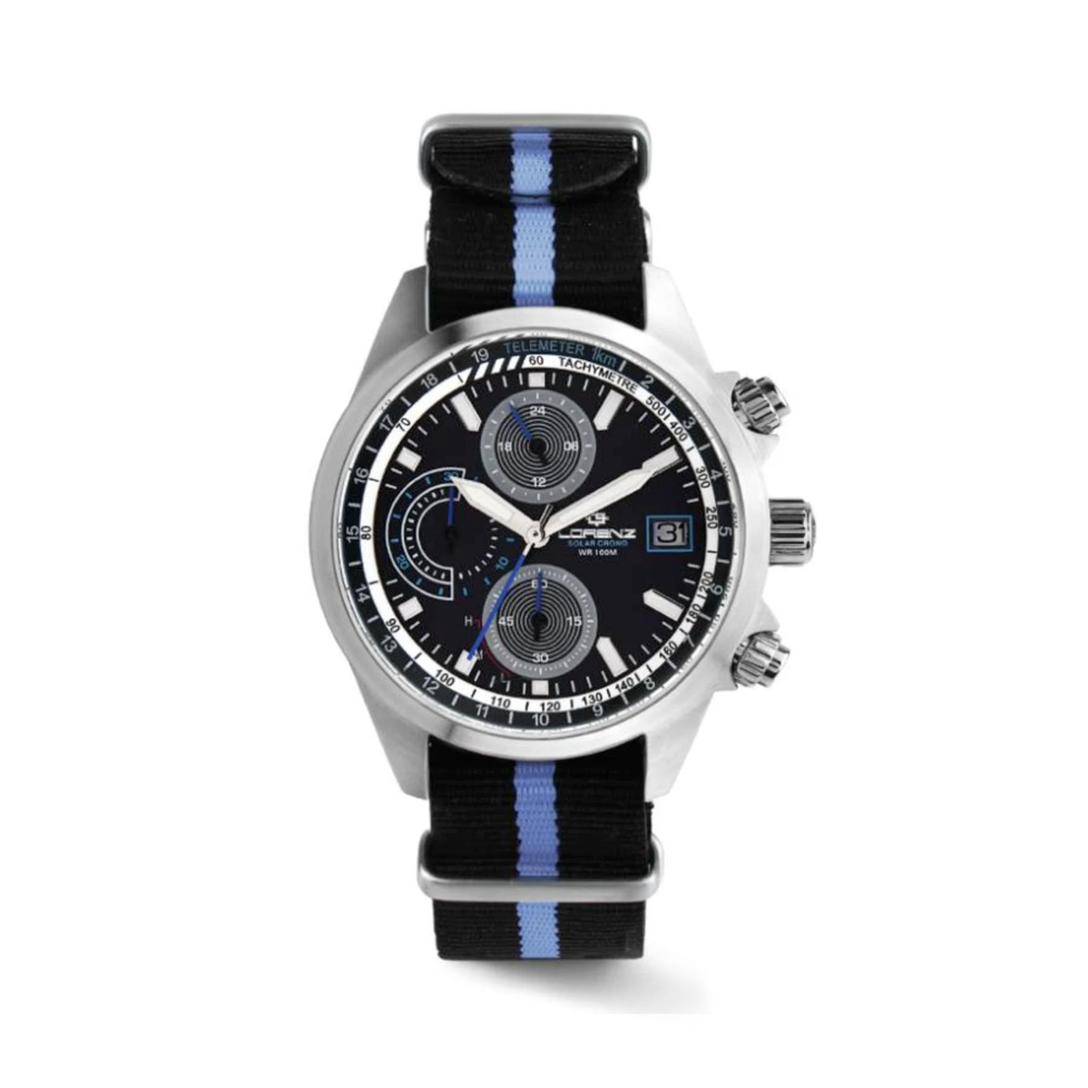Lorenz - Orologio cronografo Solar Crono al quarzo con carica solare | 42mm