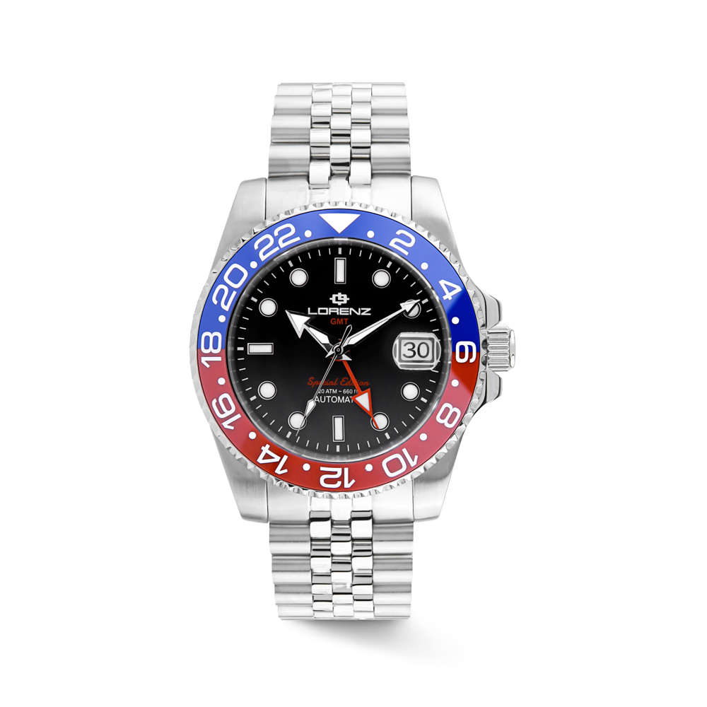 Lorenz - Orologio solo tempo Special Edition GMT automatico | 40mm