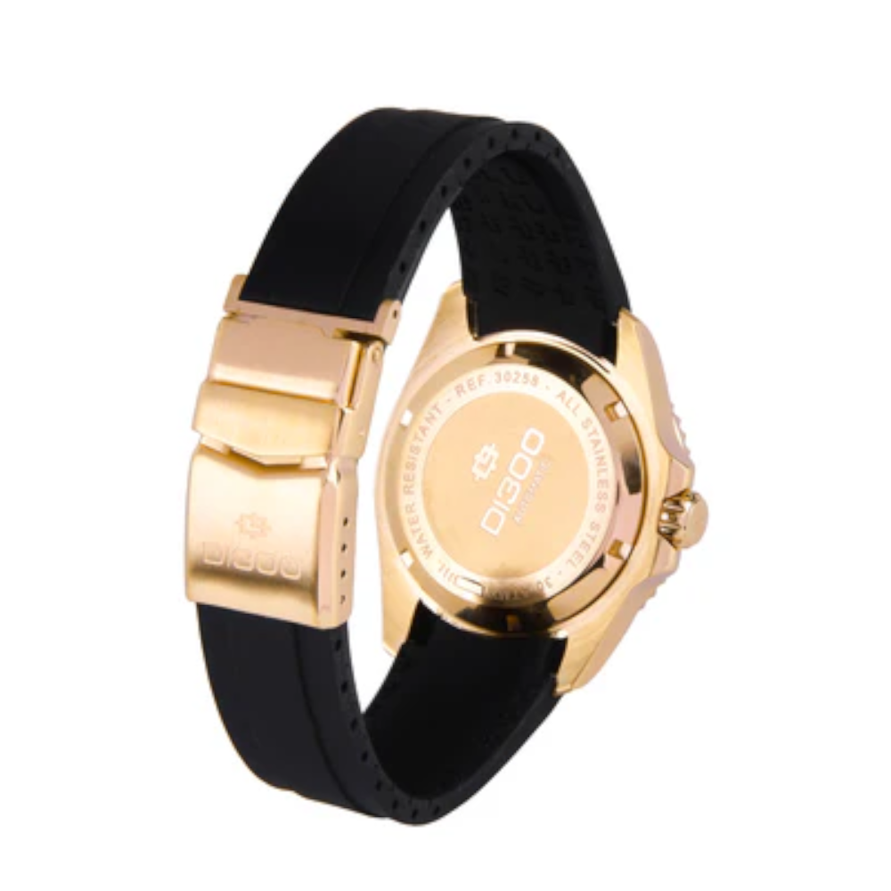 Lorenz - Orologio solo tempo DI300 Gold Madreperla nera automatico | 42 mm