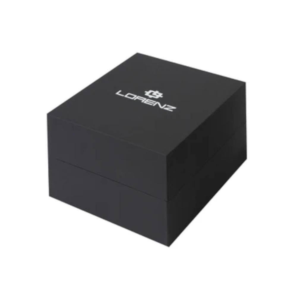 Lorenz - Orologio solo tempo DI300 Gold Madreperla nera automatico | 42 mm
