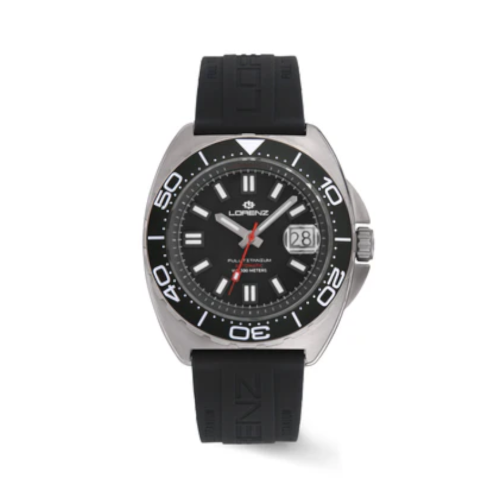 Lorenz - Orologio solo tempo Full Titanium 300 nero automatico | 42mm